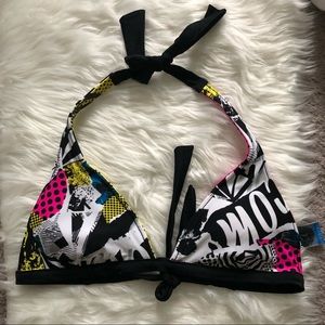 Miss Mod Volcom Reversible Bikini Top Only